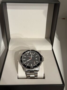 Raymond Weil Men's Black Dial Stainless Steel Dive Watch
